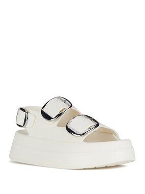 Jeffrey Campbell Blithe Sandals - Cream/Silver, size 9